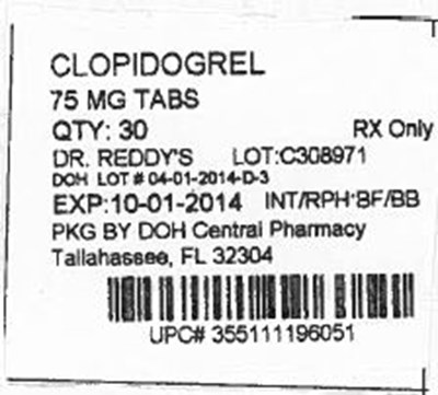 Label Image For 75mg (Clopidogrel 75mg)